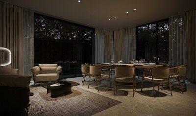 现代餐厅包厢3D模型下载
